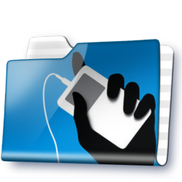 ipod in hand blue